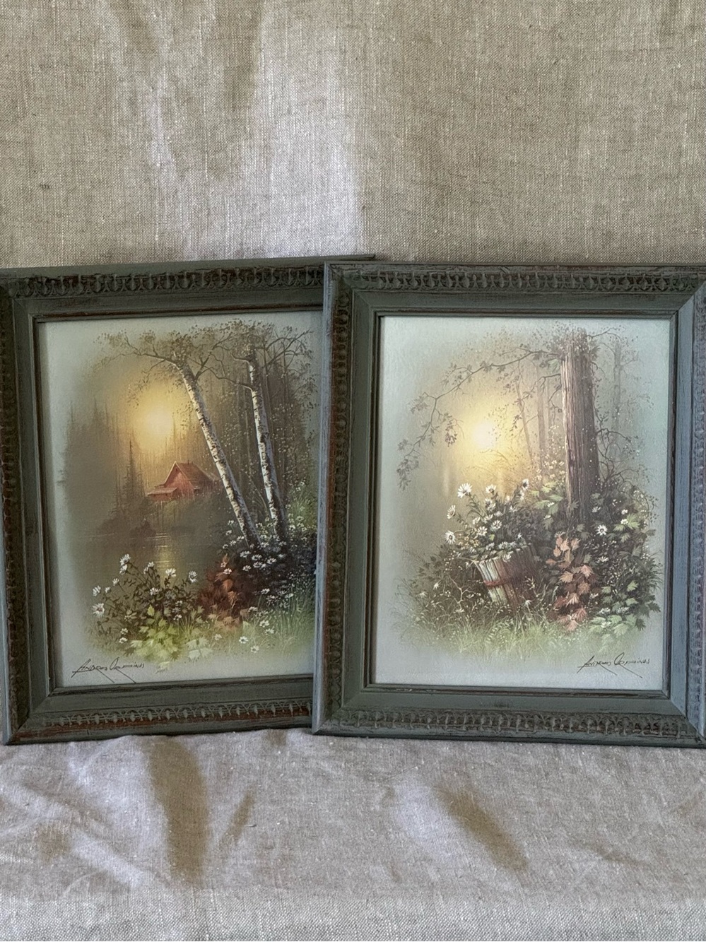 vintage 60s Andres Orpinas framed prints